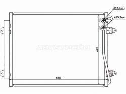 Радиатор кондиционера Volkswagen Passat 05-15 / Passat CC 08-16