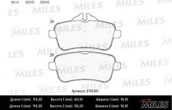 E110451 Колодки тормозные MERCEDES GL X166/ML W166 задние SemiMetallic