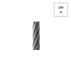 ТРОС СТАЛЬНОЙ 6 мм оц. DIN 3055 (констр 6х7) 100 м 1бобина FORTLUFT sts030269
