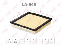 Фильтр воздушный LEXUS RX450H 08- LA-646