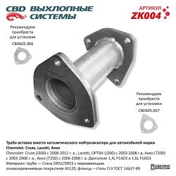 Труба вставка ZK004