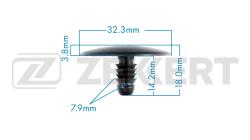 Клипса крепёжная Chrysler (миним. кол-во заказа 10 шт) be-2775