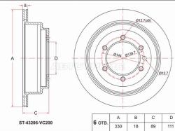 Диск тормозной (Зад) Nissan Patrol 97-10 / Safari 97-07