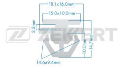 Клипса крепёжная Hyundai Ssangyong (миним. кол-во заказа 10 шт) be-2607