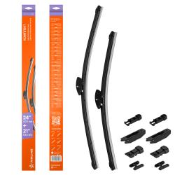 Щетки стеклооч бескаркас универс компл. (2шт.) 600/530мм (24"/21") 5 адптр (AWB-BK-600-530K)