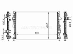Радиатор Land Rover Discovery Sport 14-23 / Range Rover Evoque 15-18