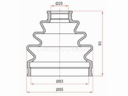 Пыльник шруса наружный KIA K5 20-/TOYOTA VITZ NSP135