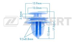 Клипса крепёжная General Motors Nissan Subaru Toyota (миним. кол-во заказа 10 шт) be-2255
