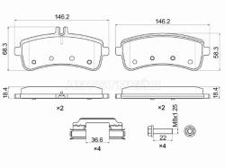 Колодки тормозные (Сзади) Mercedes-Benz S-Class 13-20 / AMG GT 14-