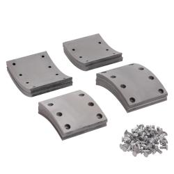 TRIALLI BLT 0702 Накладка тормозной колодки для автомобилей КАМАЗ 5511, 53215, 65115, ремонтный комплект 8 шт. R1 с заклепками (4 дл./4 кор.)