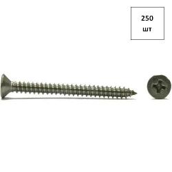 Саморез 3,5х9,5 с потайн.гол. DIN 7982 A2 250шт FORTLUFT sts019330