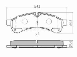 Колодки тормозные (Сзади) Iveco Daily 99- / LADA Priora 07-14