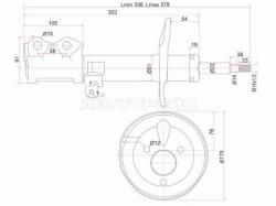 Стойка передняя TOYOTA COROLLA AXIO/FIELDER 06- RH
