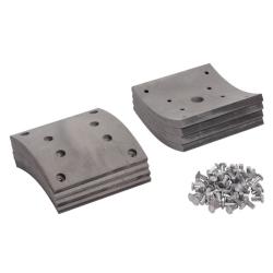 TRIALLI BLT 1200 Накладка тормозной колодки для автомобилей МАЗ 101/5440, ремонтный комплект 8 шт. R0 с заклепками 183х178