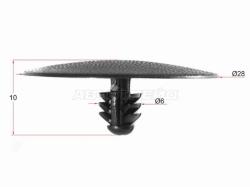 Клипса крепления обшивки капота NISSAN SENTRA (1 шт.)