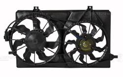 LUZAR LFK 01270 Электровентилятор охлаждения для автомобилей Приора (2 вент.) (с кожухом) (тип Halla)