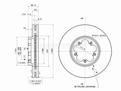 Диск тормозной (Перед) Ford Transit 14-20 / Nissan Primera 90-96