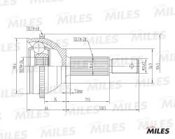 GA20124 ШРУС FORD TRANSIT 2.0DI 00-06 нар. +ABS