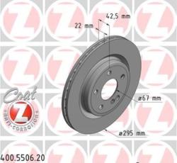 Диск тормозной задний мост MERCEDES-BENZ A-CLASS (W176) A 250 4-matic (176.046) 400550620