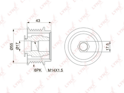 Муфта свободного хода CHRYSLER VOYAGER/TOYOTA AURIS/AVENSIS/RAV 4 PA-1149