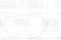 Колодки торм. для а/м Audi Q7 (15-) диск. зад. т/с TRW 129x69 (PF 2223)