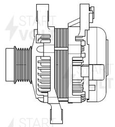 Генератор для а/м Toyota Rav 4 (12-) 2.0i/Auris (12-) 1.6i 100A (LG 1942)