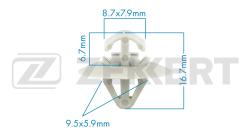 Клипса крепёжная General Motors Iveco Nissan Renault (миним. кол-во заказа 10 шт) be-2134