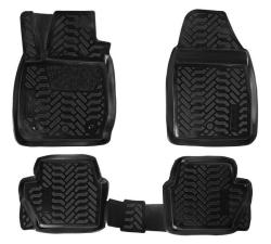 AIRLINE ACM-PS-27 Ковры для Ford Fiesta (Mk VI) (14-), 4 шт., выс. борт, 3D с подпятником, ТЭП, черн.
