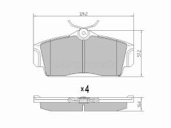 Колодки тормозные (Спереди) Nissan Almera 00-06 / Datsun on-DO 14-19 / Nissan Bluebird Sylphy 00-05