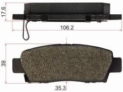 Колодки тормозные (Сзади) Toyota Crown 95-01 / Mark II (X90) 92-96 / Chaser (X90) 92-96 / Cresta (X9