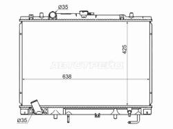 Радиатор Mitsubishi Delica 94-97 / Pajero Sport 96-08 / Challenger 96-01 / Montero Sport 96-00