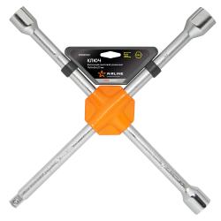 Ключ баллонный крестовой усиленный 17х19х21х1/2" PRO 350мм, пласт.подвес (ATAB003)