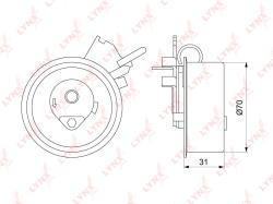 Ролик натяжной / грм HYUNDAI ELANTRA(XD / HD) 1.8-2.0 00-10 / I30 2.0 07-11 / MATRIX 1.8 01> / TRAJE PB-1187