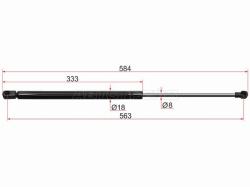 Амортизатор крышки багажника Kia Sportage 06-10 (Справа=Слева)