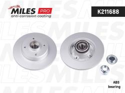 Диск тормозной CITROEN С3/C4/PEUGEOT 207/307 задний с подш. с покрытием K211688