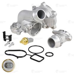 Корпус термостата для а/м VW Passat B6 (05-)/Skoda Octavia A5 (04-) 1.8T/2.0T (алюминий) (LT 1869)