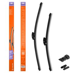 Щетки стеклооч бескаркас универс компл. (2шт.) 650/500мм (26"/20") 3 адптр (AWB-BK-650-500K)