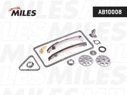 AB10008 Комплект цепи ГРМ TOYOTA AVENSIS 2.0i/2.4i 16V 1AZFE/2AZFE 01- co звездочками