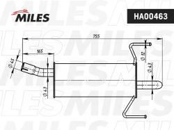 HA00463 Глушитель Opel Astra H (04-) Hatchback/Estate