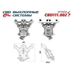 Труба приёмная с нейтрализатором Ларгус/X-Ray 1,6L 16 кл Е5 21129-1203008-10/11. CBD111.102 CBD111.102