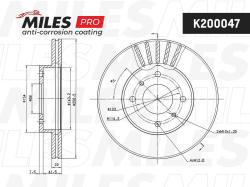 Диск тормозной NISSAN ALMERA CLASSIC/N16/PRIMERA P10/11 перед. вент. с покрытием K200047