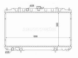 Радиатор Nissan AD 99-02 / Almera 00-06 / Primera 01-08 / Sunny 98-04 / Mazda Familia S-Wagon 98-04