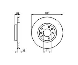Диск тормозной передний 0986478732