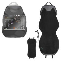 Накидка с подогревом на перед.сид. PRO, 12/24В, 36Вт,встр.пульт., искусст.мех/кожа,черн. (ADHC017)