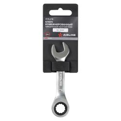 Ключ комбинированный трещоточный короткий 12мм PRO пласт.подвес (ATAL015)