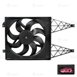 Э/вентилятор охл. для а/м Skoda Fabia II (07-) (с кожухом) (LFK 1805)