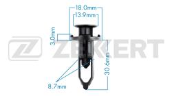 Клипса крепёжная Toyota (миним. кол-во заказа 10 шт) be-1585