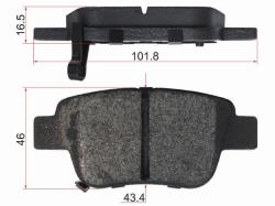 Колодки тормозные (Сзади) Toyota Avensis (T220,T250) 00-08 / Alphard (H20) 08-15 / Corolla Verso 04-