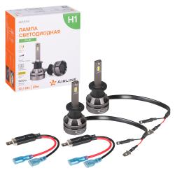 Лампa светодиод., H1, 12/24В, 28Вт, 3000К (Желт.), 5000Лм, для рефлект./линз. оптики, кмпл. 2 шт., PLUS (AEAR102)