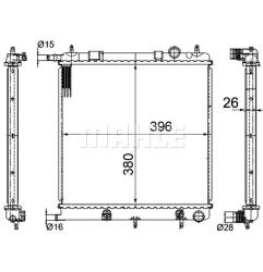 Радиатор охлаждающей жидкости CITROEN C3 cr556000s